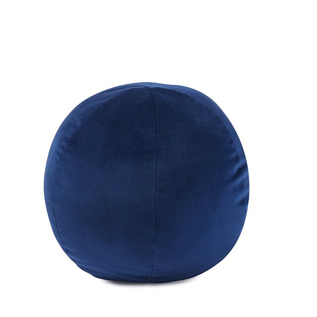 Velvet ball throw pillow in Royal Blue