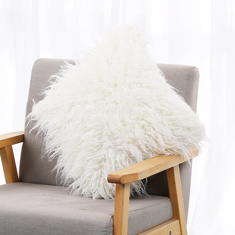 Long-pile faux fur pillow cover – view 2