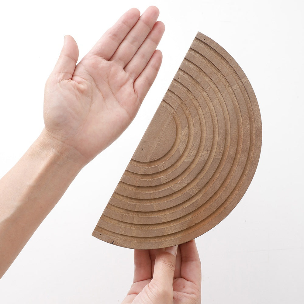 Half-moon wooden wall pocket – view 7