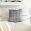 Bubble faux fur throw pillow in Grey