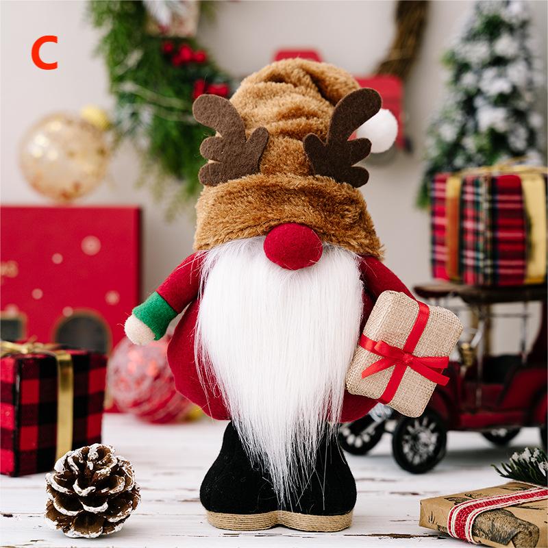 Scandinavian Christmas Gnome Plush – Reindeer Hat