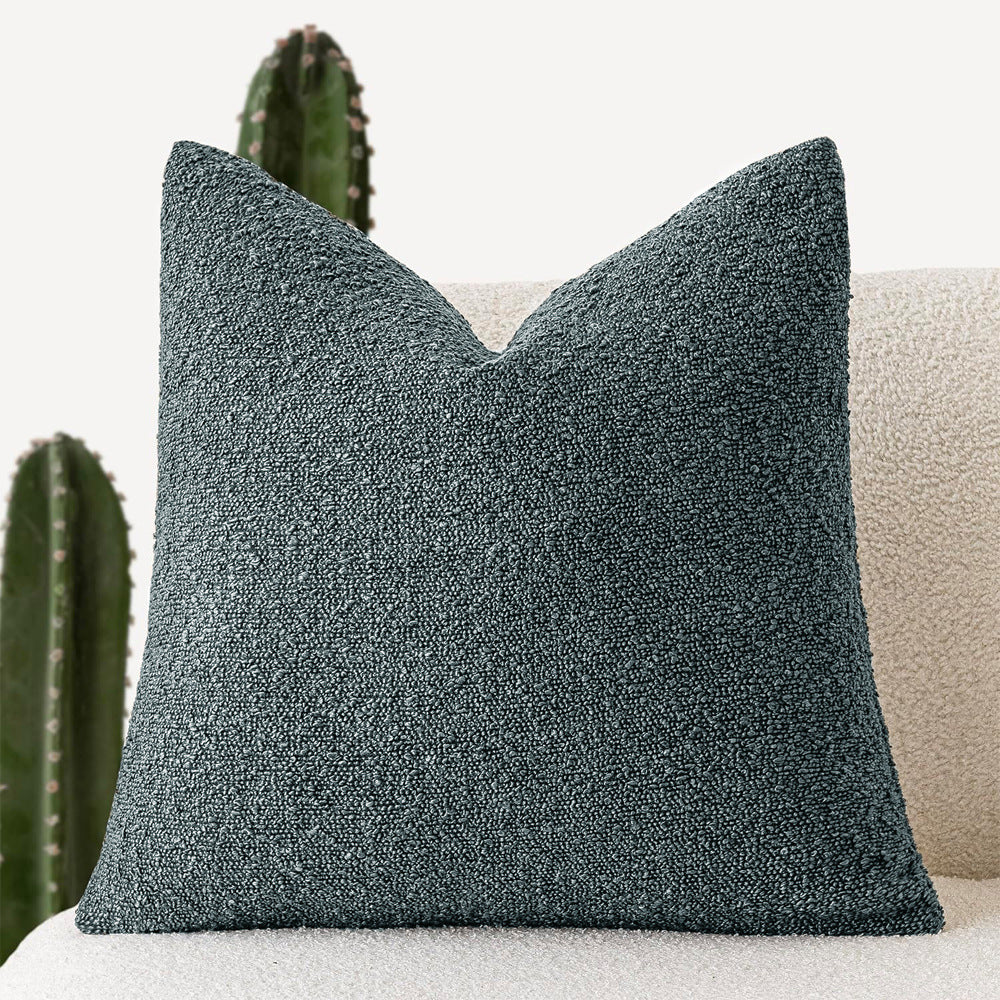 Bouclé pillow cover in Slate Blue