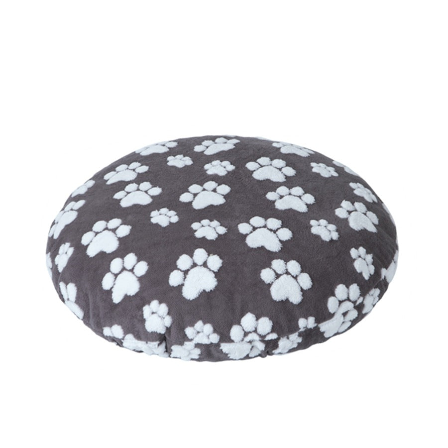 Paw print round pet bed cover – view 2