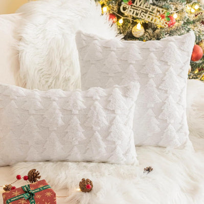 Plush Christmas tree pillow cover – view 4