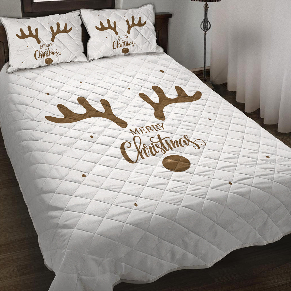 Reindeer Christmas quilt set – view 1