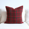 Knitted tartan pillow cover – view 1
