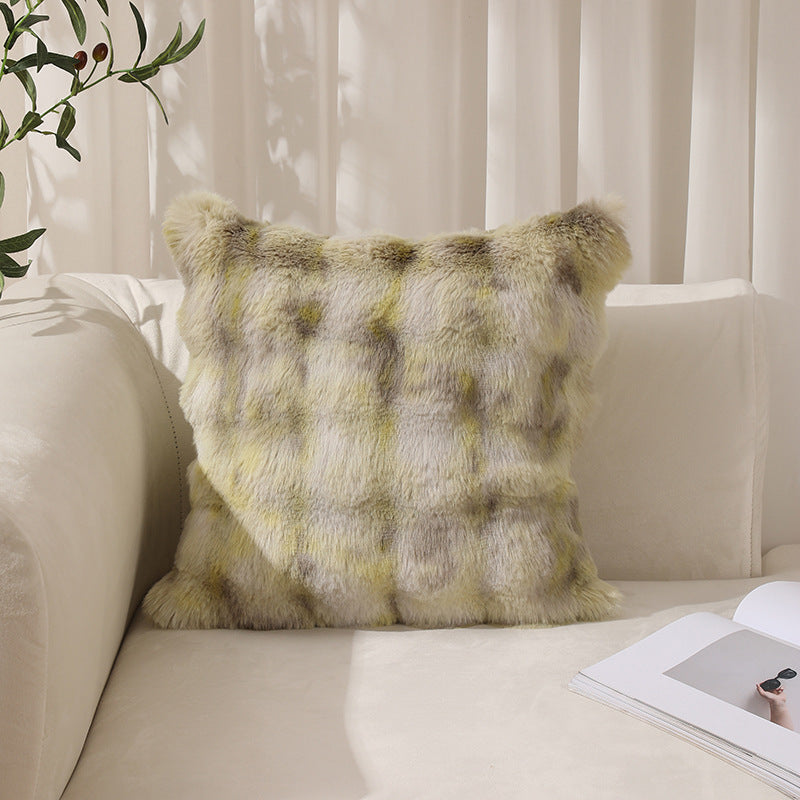 Tie-dye plush throw pillow