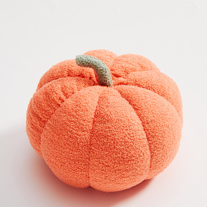 Plush Pumpkin Throw Pillow – Coral / 28 cm (11 in)