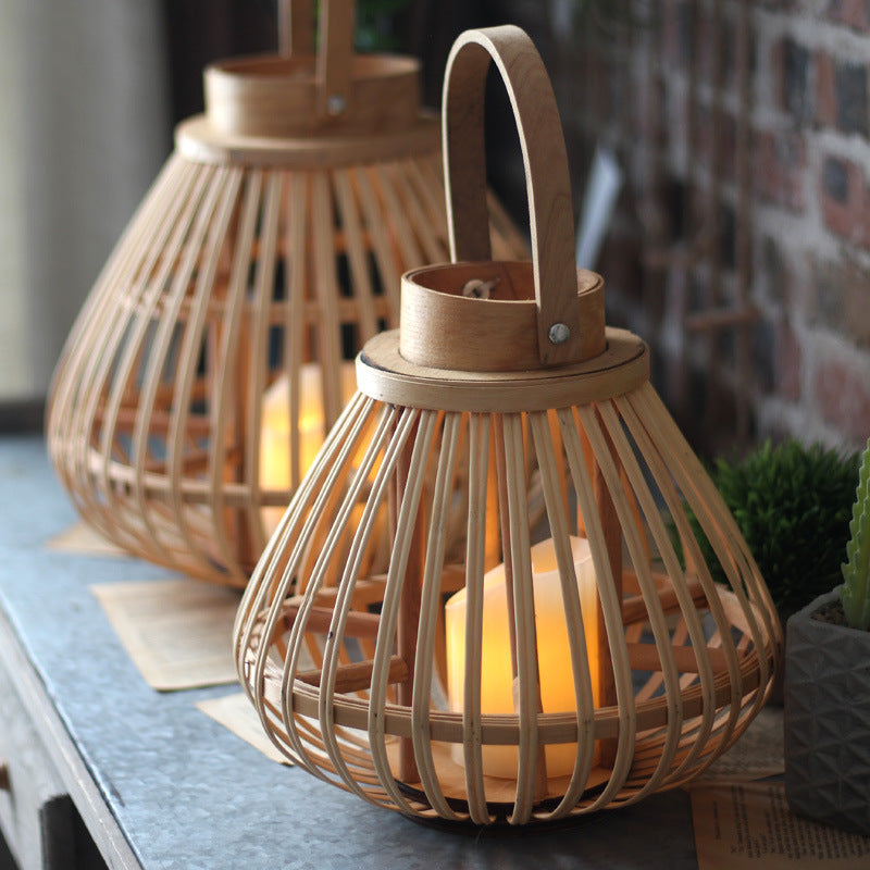 Woven bamboo lantern – view 3