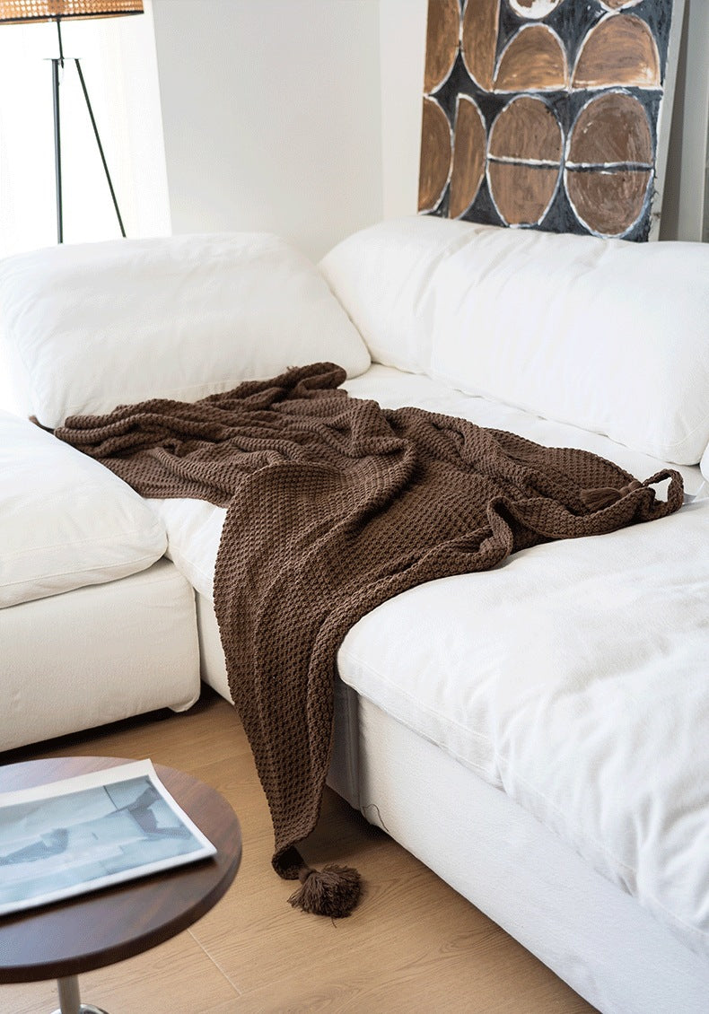 Textured knit sofa throw – view 4