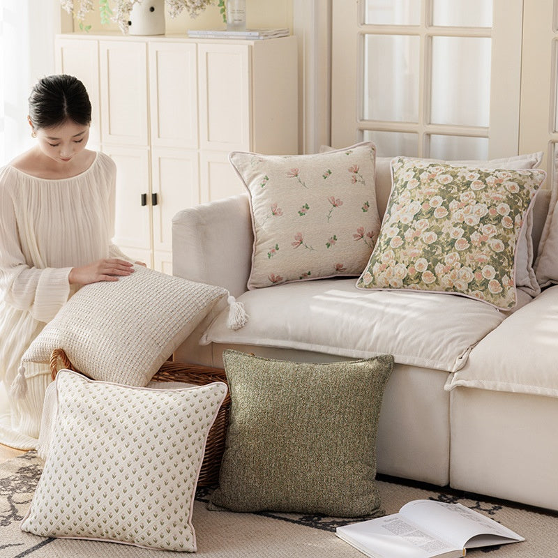 Woven jacquard pillow covers, garden collection – view 1
