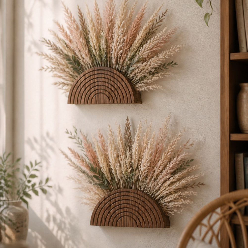 Half-moon wooden wall pocket – view 3