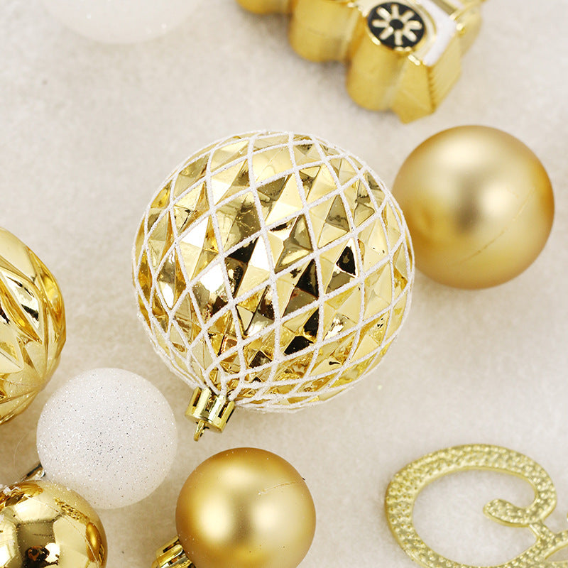 Gold and white Christmas ornament set, 65 pieces – view 3