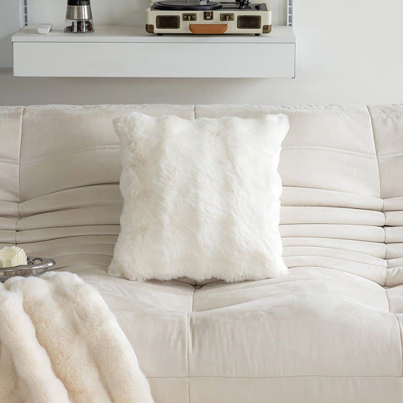 Bubble faux fur throw pillow