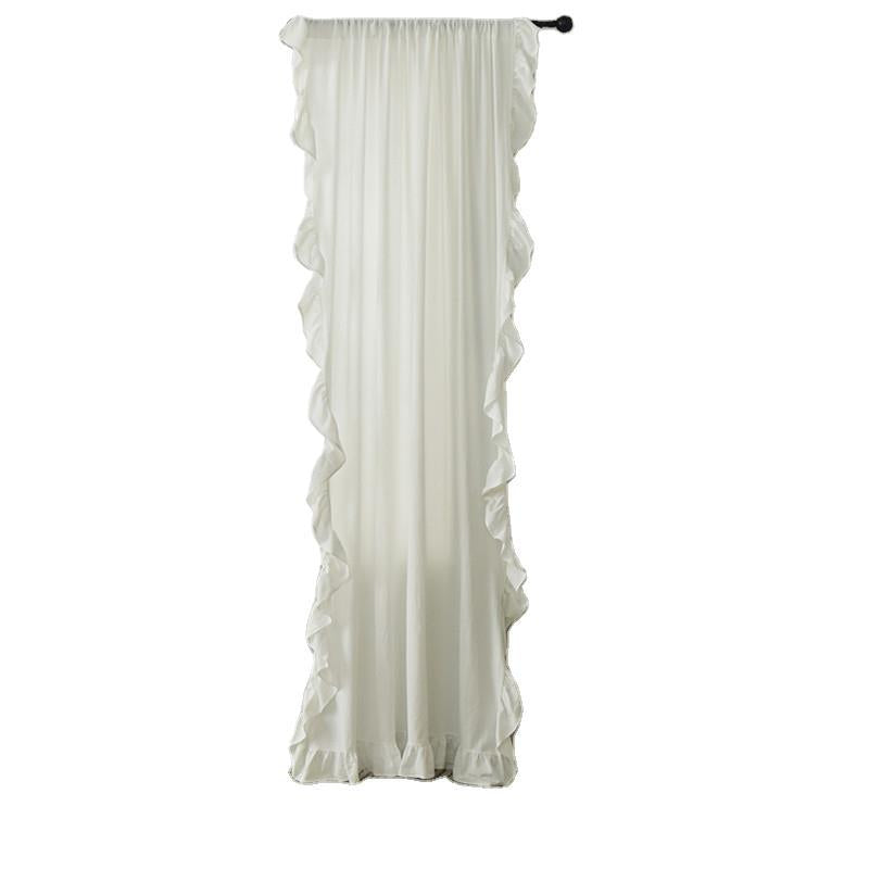 Ruffled cotton curtain panel – view 9