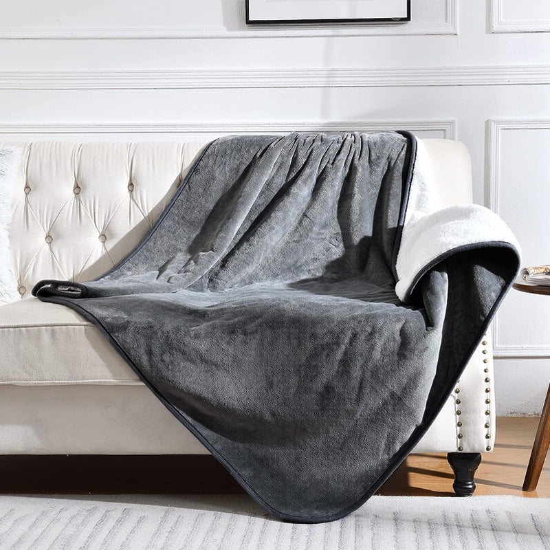 Waterproof sherpa pet blanket in Dark Grey