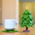 Stackable Christmas tree coaster set – view 1