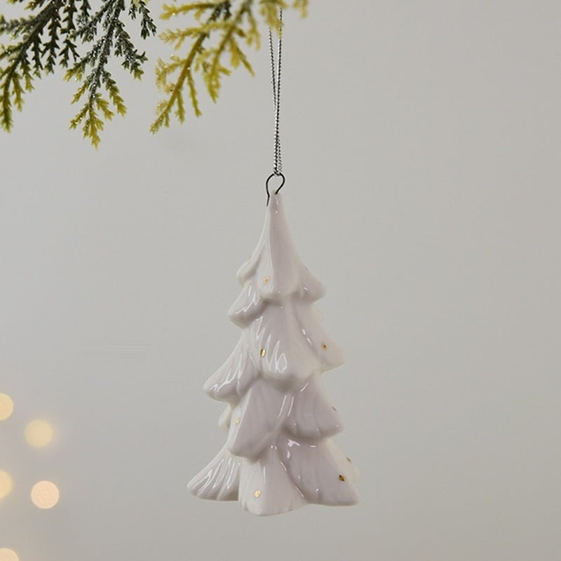 Ceramic Christmas Ornament – Reindeer, Snowman, Santa or Tree – Slim Tree