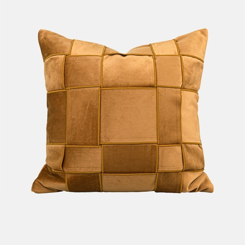 Chenille Basket-Weave Pillow with Insert, 20 × 20 in – Caramel