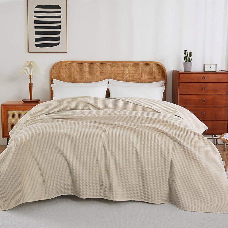 Cotton waffle weave blanket – view 1