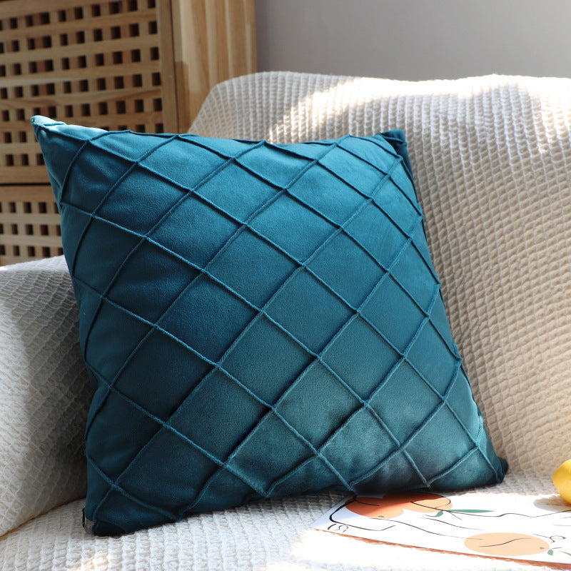 Velvet diamond pintuck pillow cover – view 11