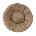 Fluffy donut dog bed in Taupe