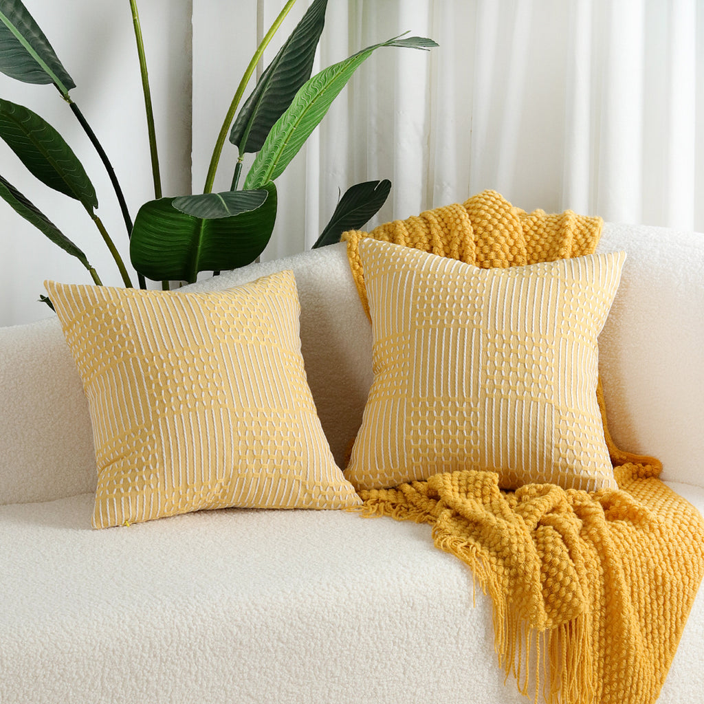 Textured woven jacquard pillow cover – view 5