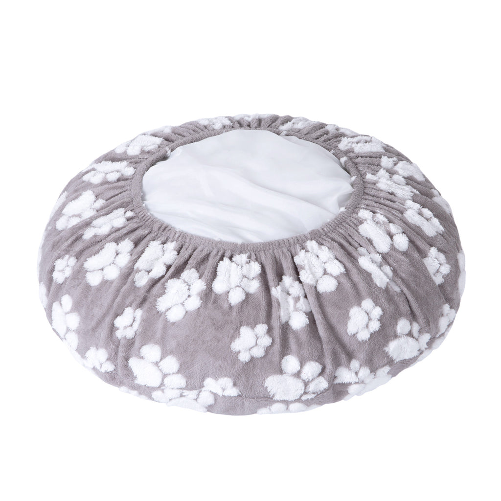 Paw print round pet bed cover – view 5