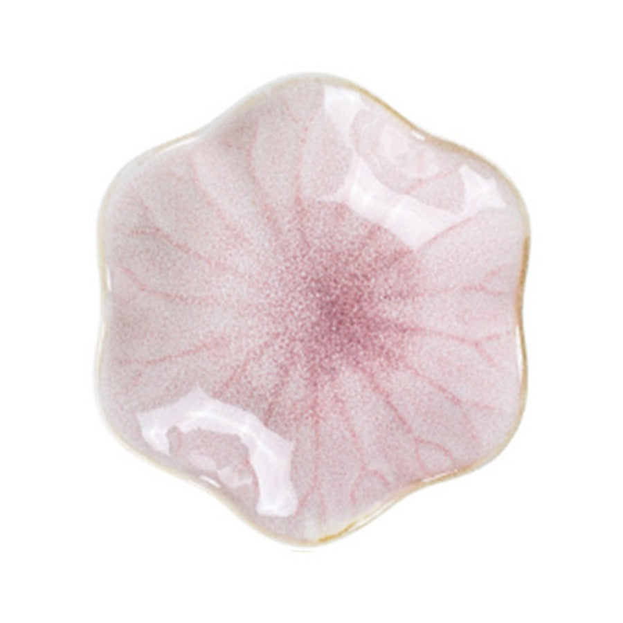 Lotus Leaf Ceramic Trinket Dish – Blush Pink